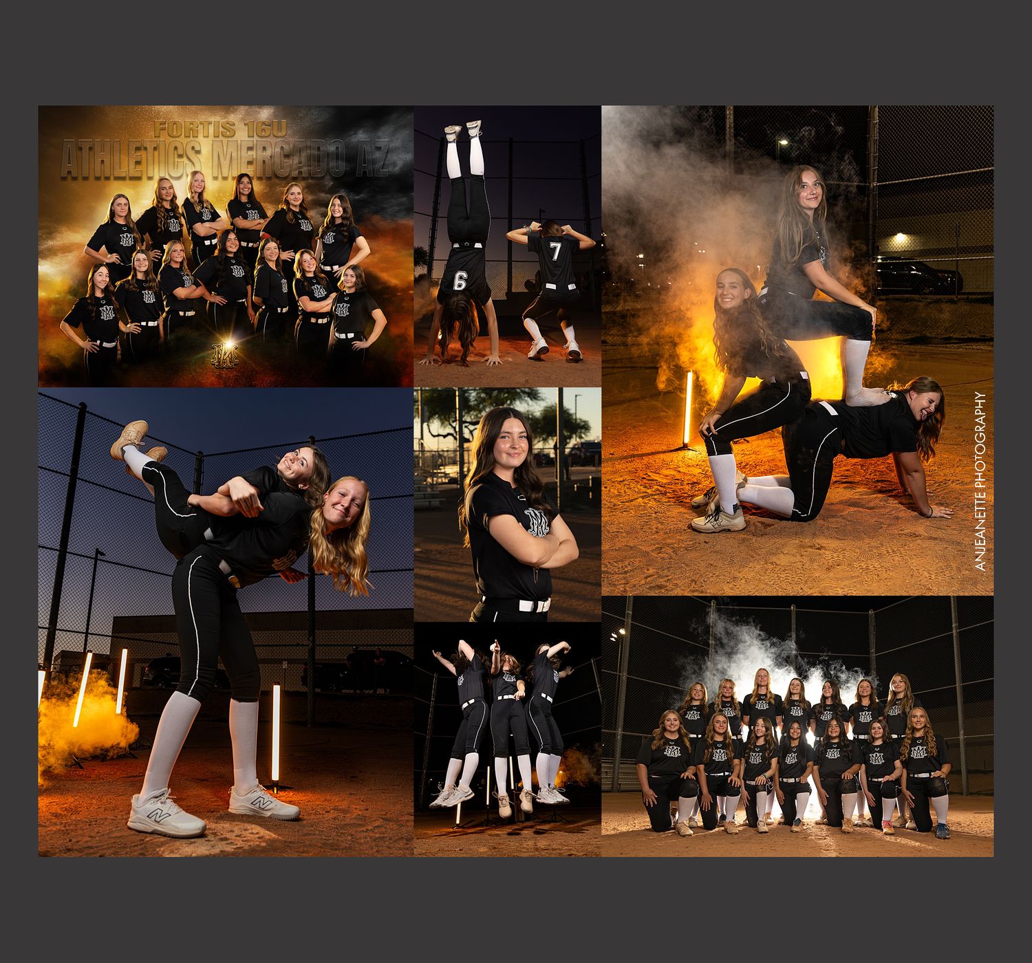 softball pictures phoenix arizona club team group portraits anjeanette photography