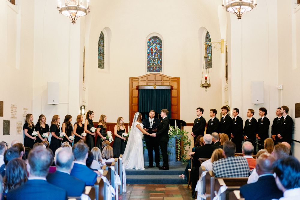 Presidio Chapel wedding ceremony photos.