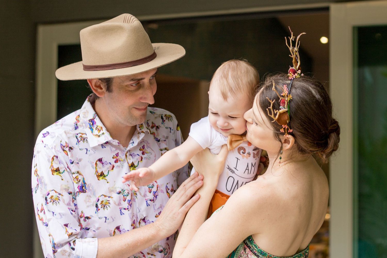 Family portrait. First birthday party in Dorado, Puerto Rico.