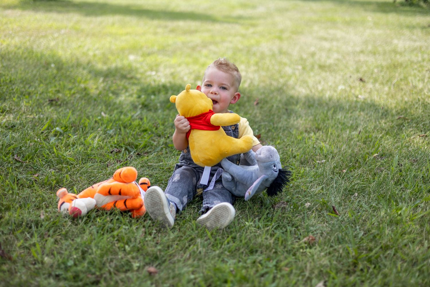Springfield, IL Photographer captures a boy smiling during a milestone session in Central IL