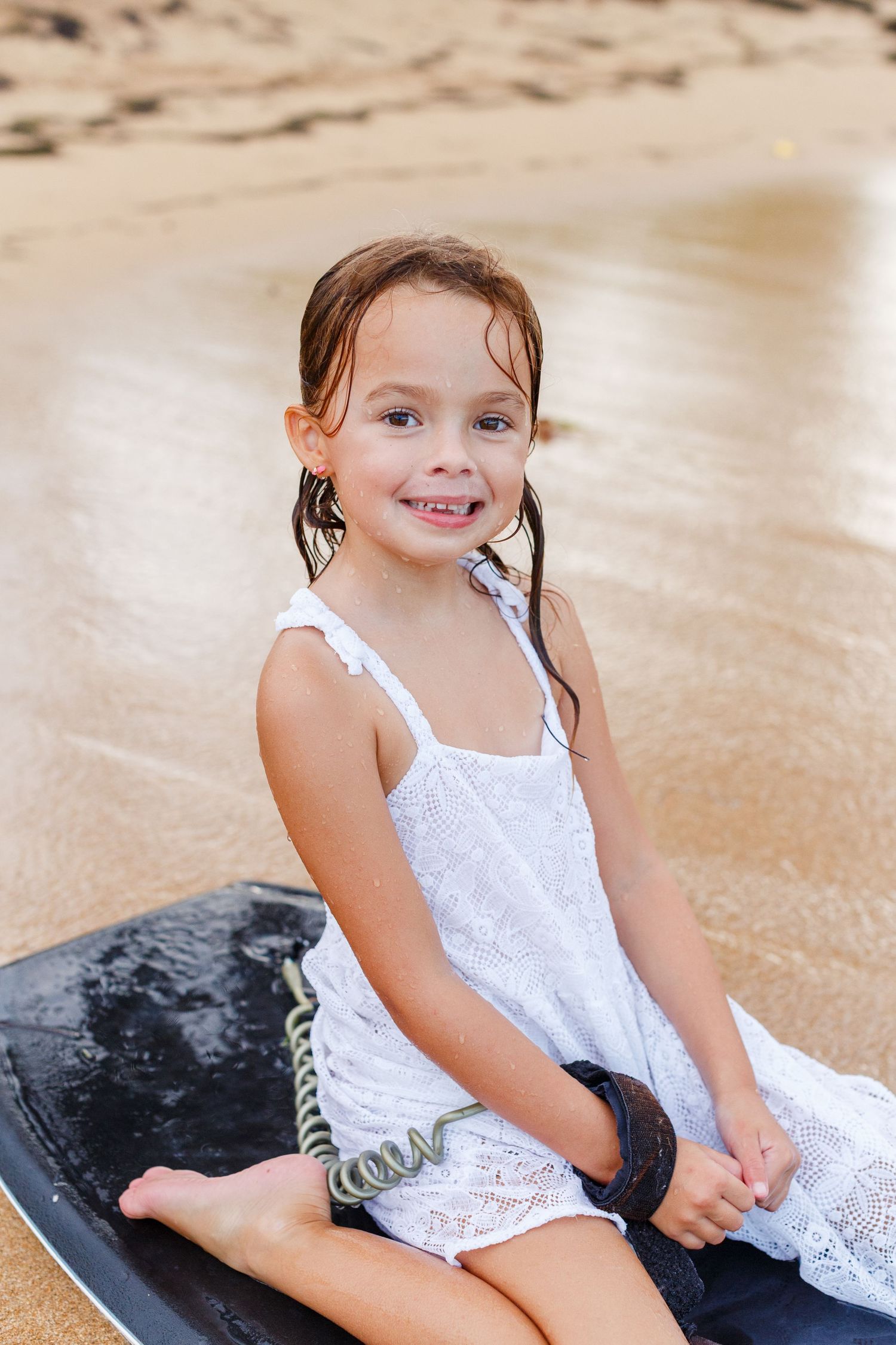 Girl on the beach in Dorado, Puerto Rico.