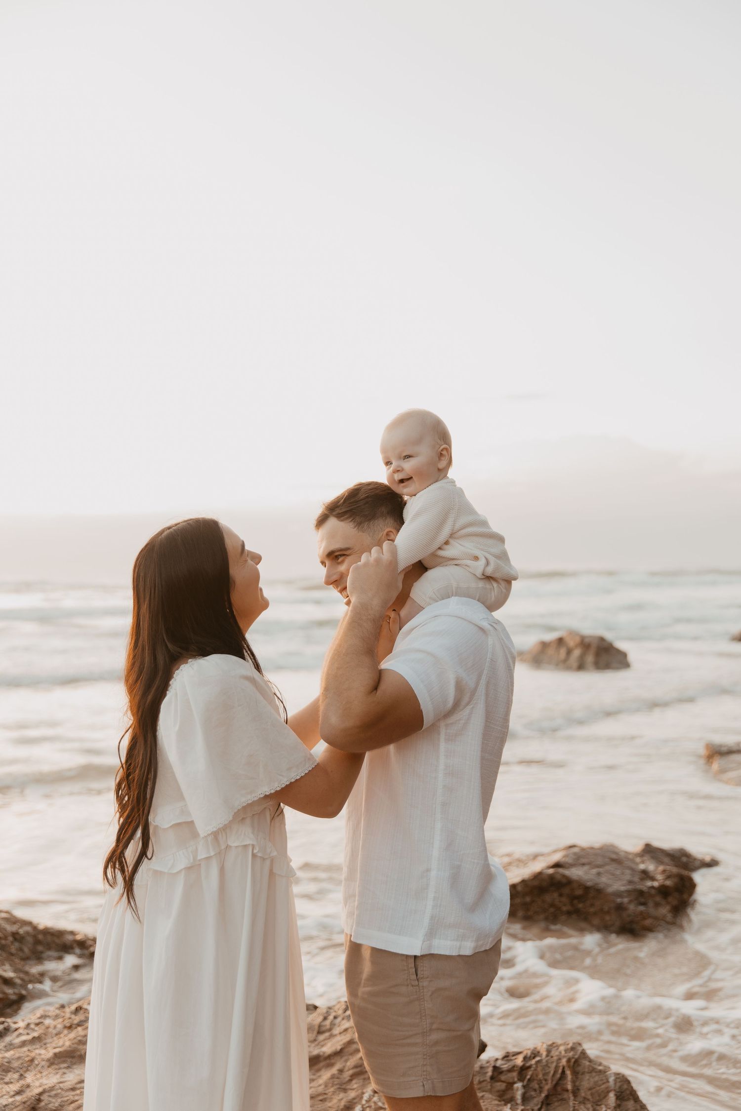 Beautiful beach, family sunrise session with Gray + Bear Photography at the Gold Coast