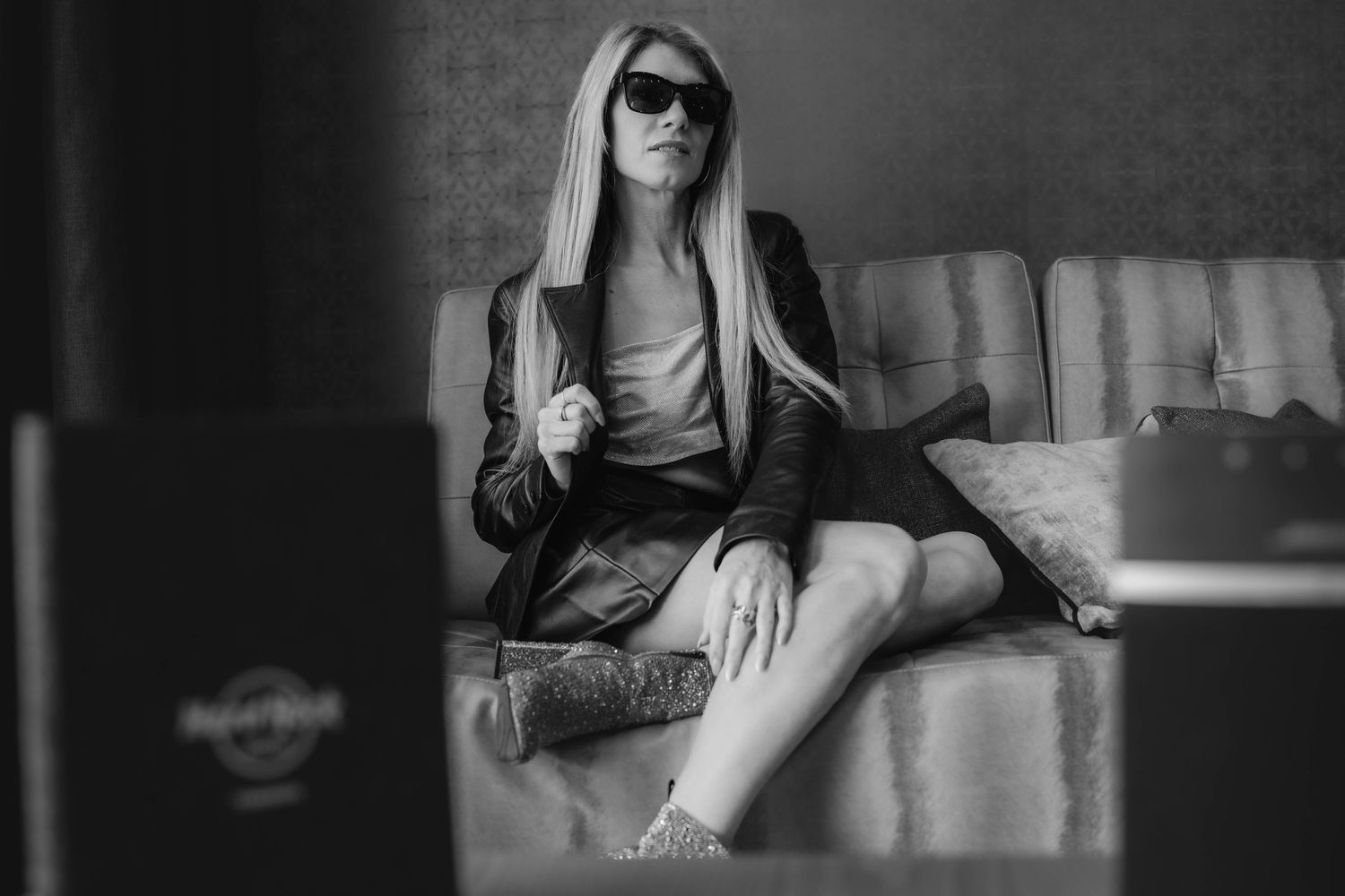 A stylish fashion photoshoot at Hard Rock Hotel, Tenerife, Canary Islands. Showcasing bold looks in a luxurious and modern setting.