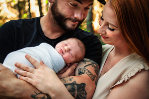 Nanaimo Outdoor Newborn Photography - Little Ginger Photography in Nanaimo, BC on Vancouver Island. Newborn Photographer in Nanaimo BC.