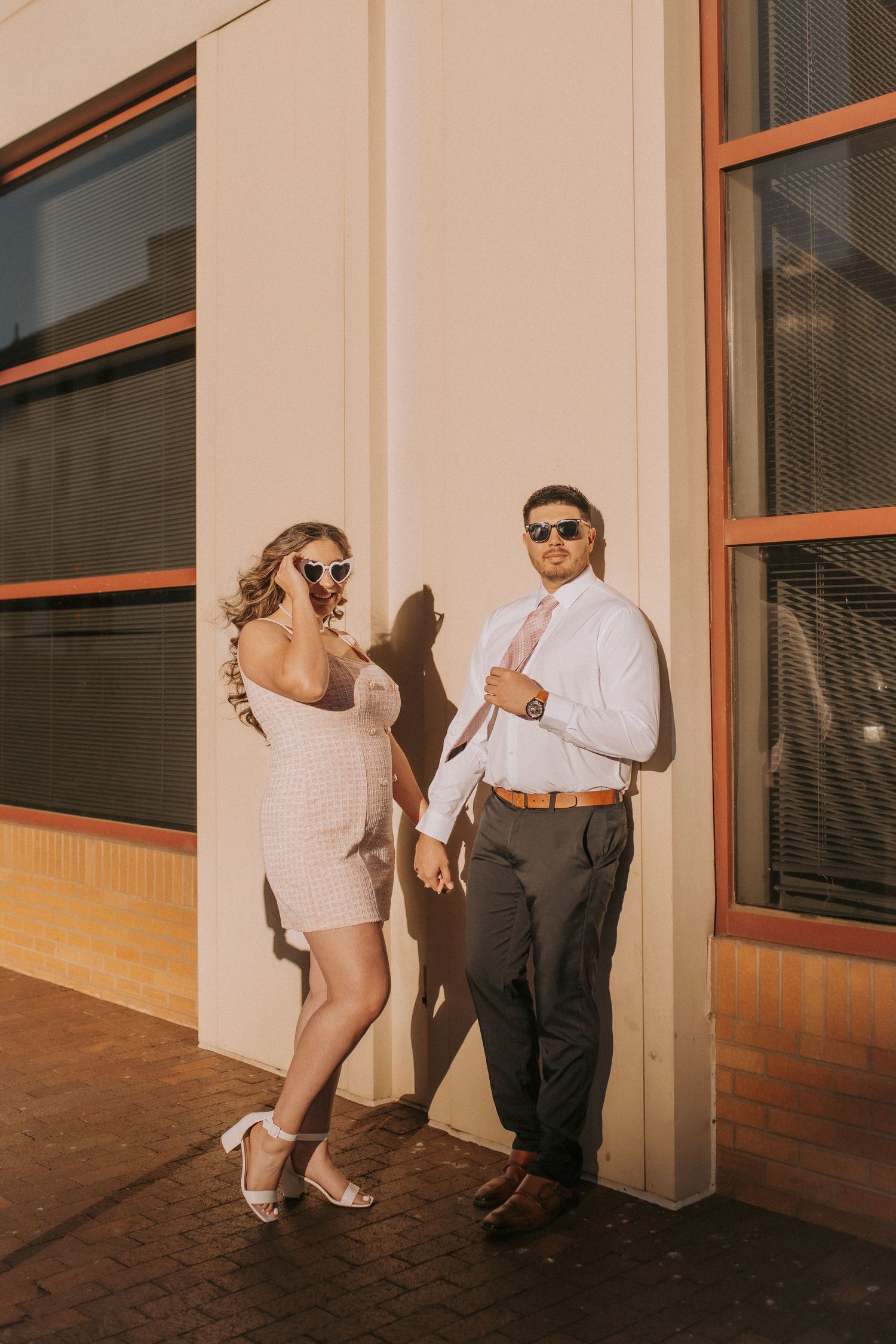 Downtown albuquerque engagement, albuquerque wedding photographer, romantic and fun engagement session, engagement photos in albuquerque nm
