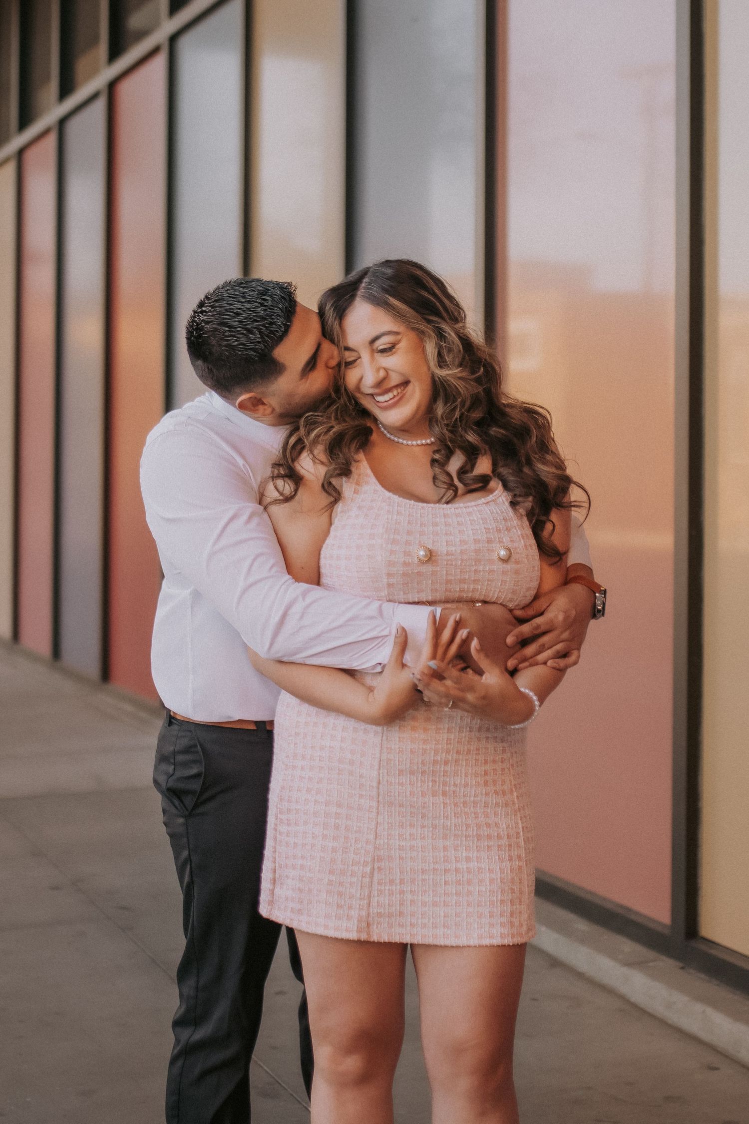 Downtown albuquerque engagement, albuquerque wedding photographer, romantic and fun engagement session, engagement photos in albuquerque nm