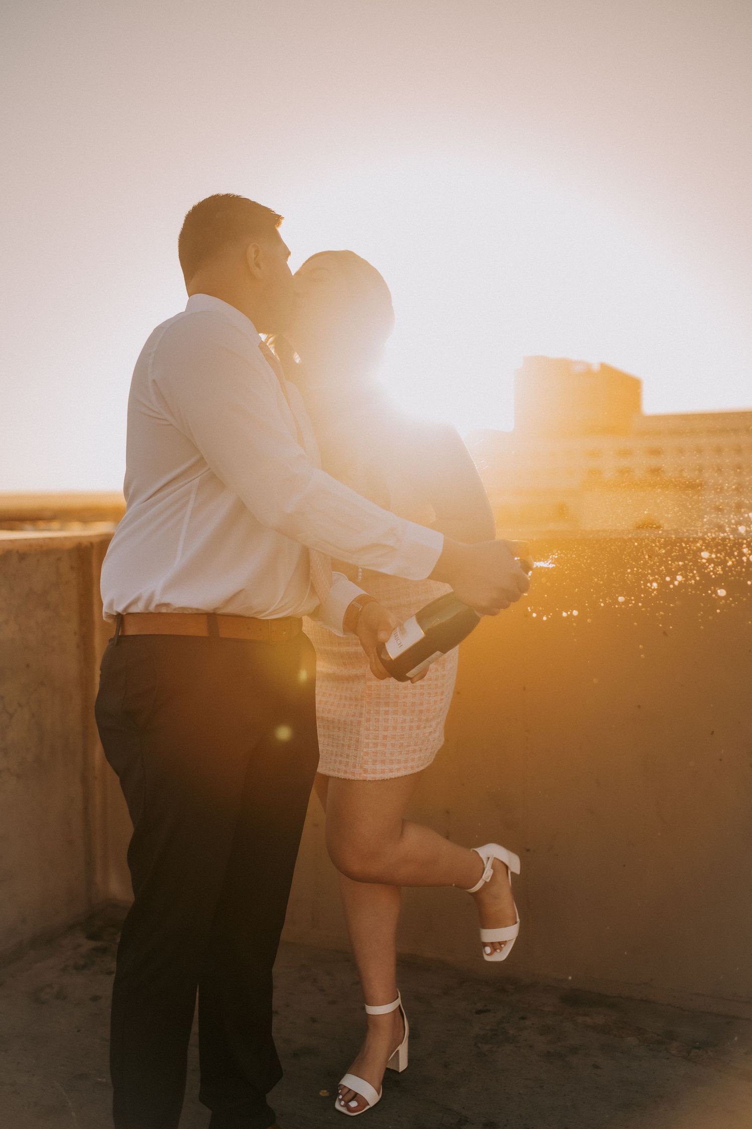 Downtown albuquerque engagement, albuquerque wedding photographer, romantic and fun engagement session, engagement photos in albuquerque nm