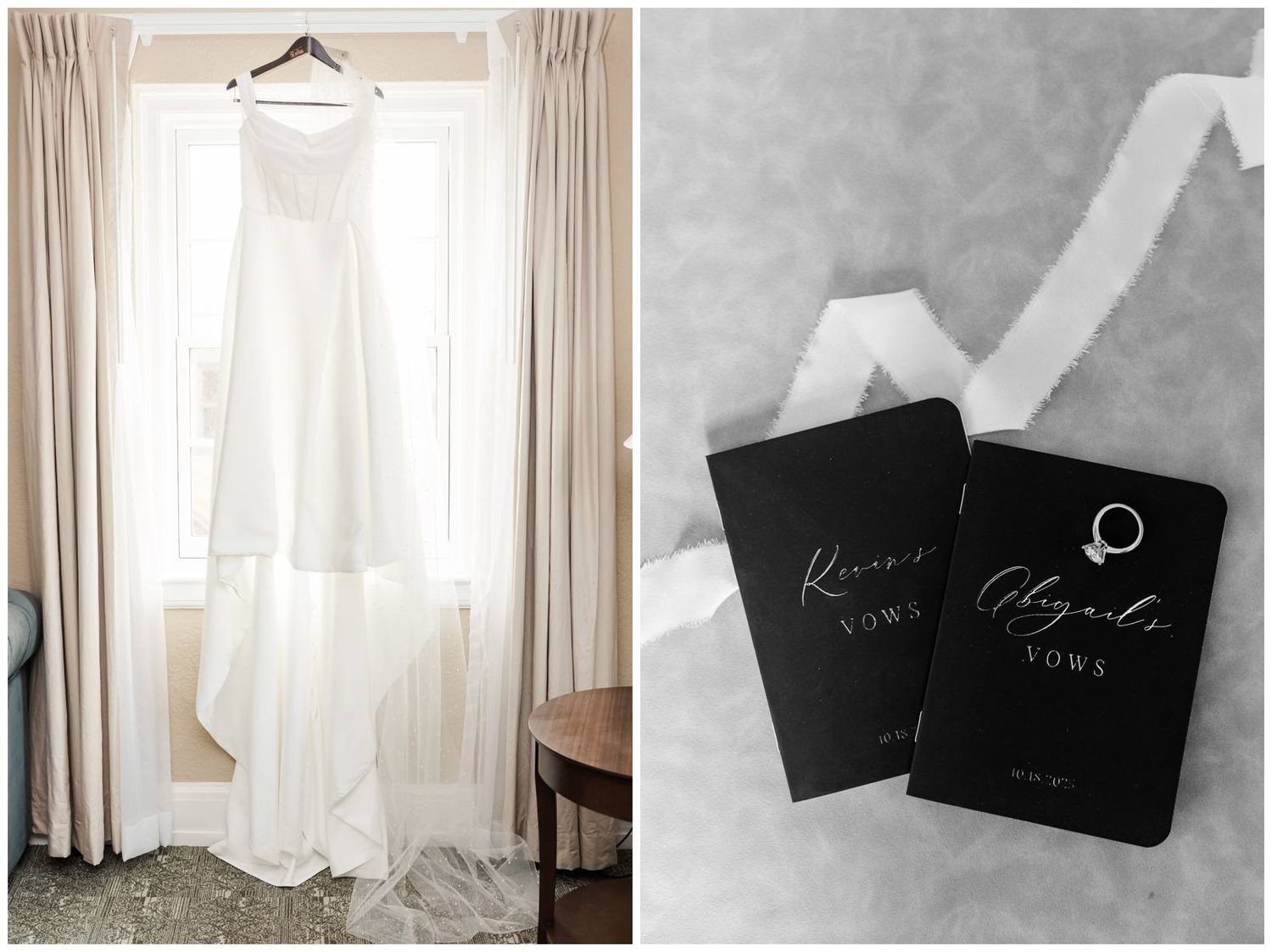 A row of elegant black place cards with white calligraphy displayed against a light neutral background.