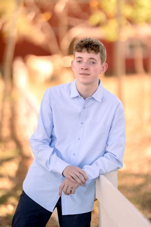 Series of casual outdoor portraits with warm autumn lighting and blurred background.