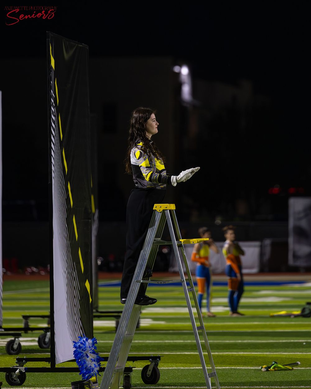 Phoenix AZMBA Marching Band Pictures senior BANNERS Anjeanette Photography High School AZ halftime performance photos