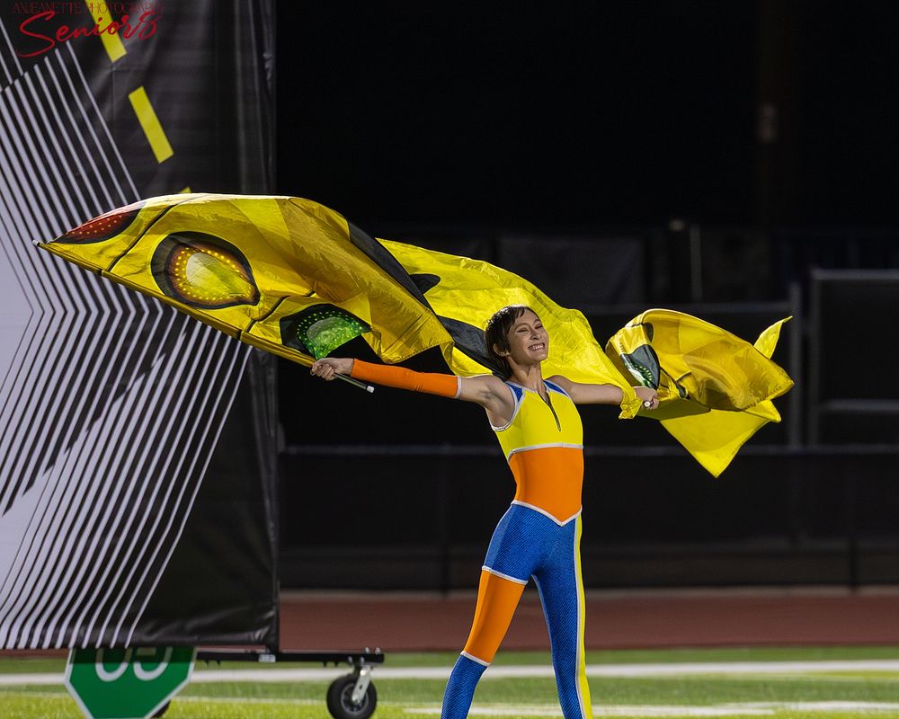 Phoenix AZMBA Marching Band Pictures senior BANNERS Anjeanette Photography High School AZ halftime performance photos