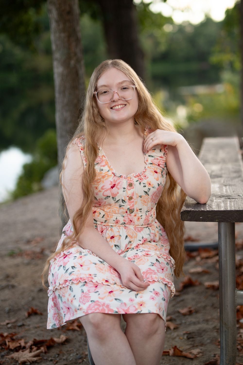 High school teenage girl Senior Portrait taken at Blue Hills Reservation in Milton MA on Boston’s South Shore with Leah Ramuglia Photography