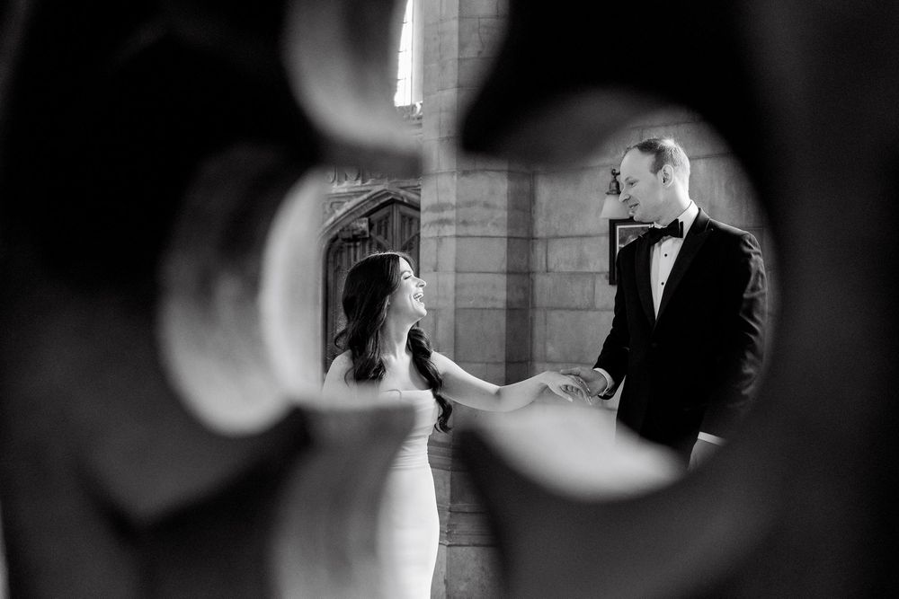 Knox College dark and moody wedding photographer