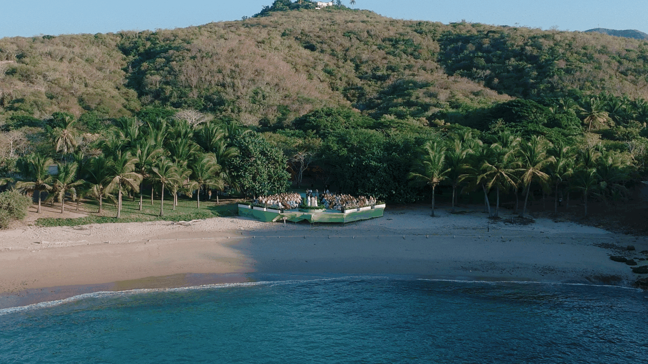 Puerto Rico Caribbean coastline — aerial view for destination wedding planning | POST-TALES WEDDS.