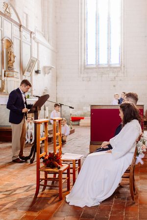 photo lumineuse d'un mariage religieux dans les yvelines