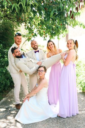 photo de groupe pour un mariage dans les yvelines