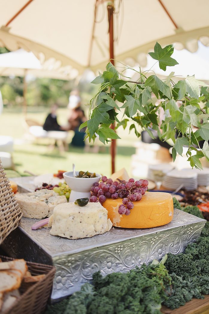 Canapes being served at Plaisir Wine Estate in the Cape Winelands.