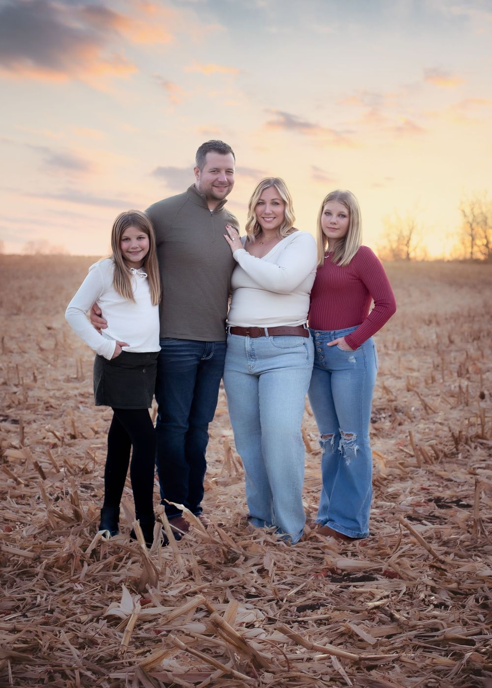 family photographer outdoors natural light fall Jessica Roth Photography Janesville Wisconsin Professional Photographer dogs welcome