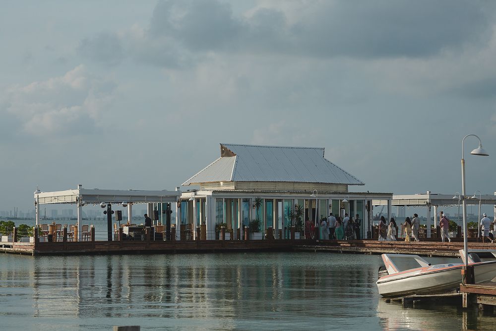 Wedding Cancun Marina waterfront view Riviera Maya destination wedding photography.