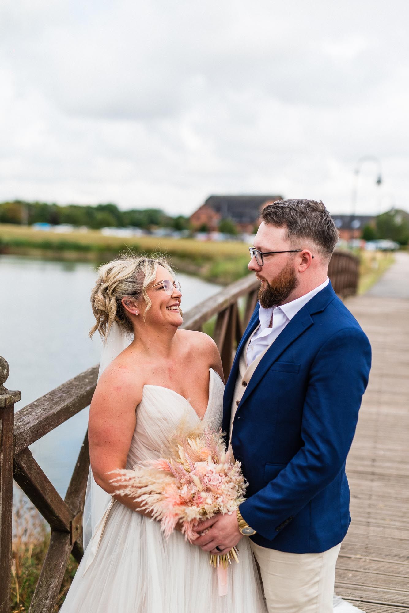 Natural and relaxed budget-friendly wedding photography at The Crows Nest, The Waterfront, Barton Marina