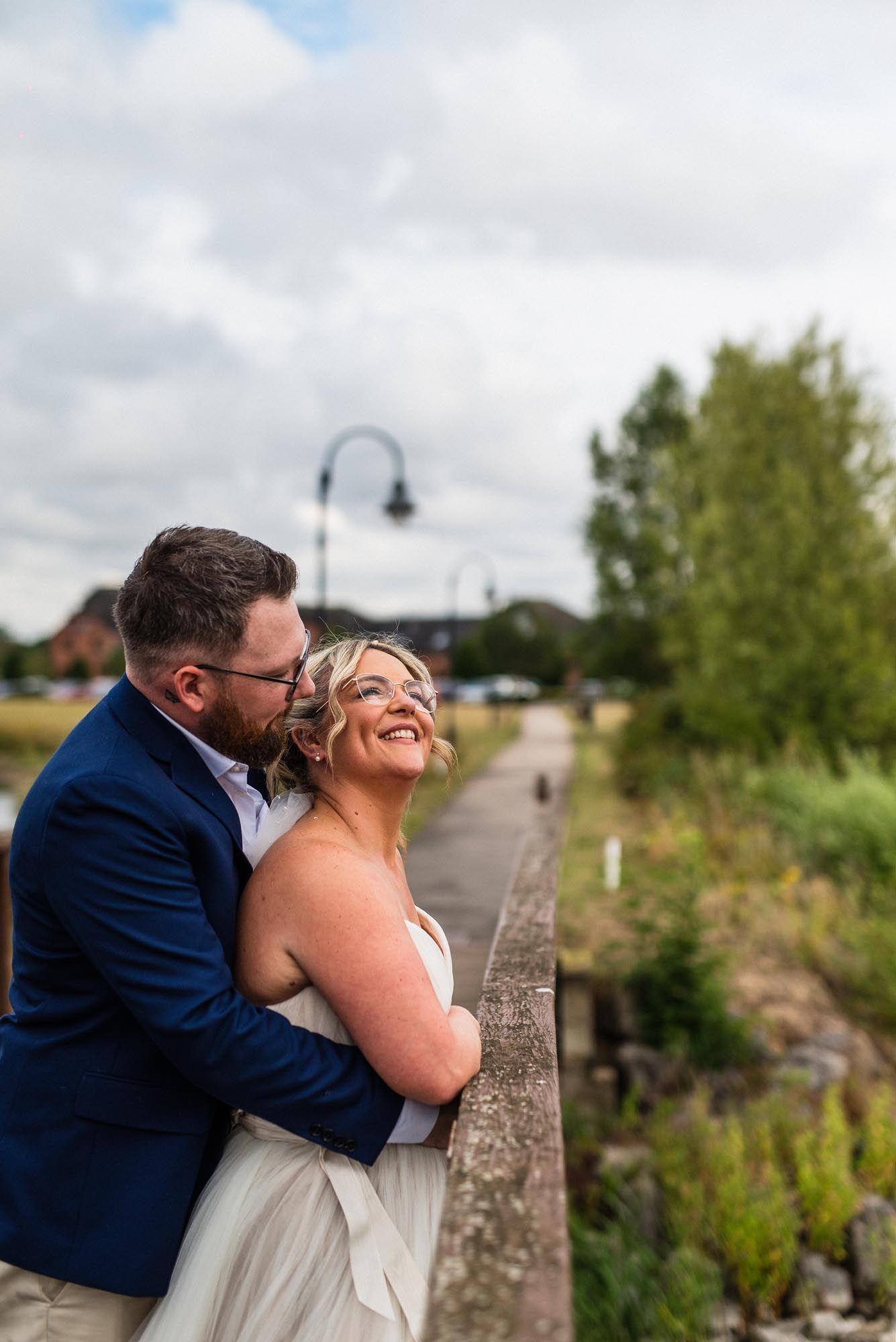 Natural and relaxed budget-friendly wedding photography at The Crows Nest, The Waterfront, Barton Marina