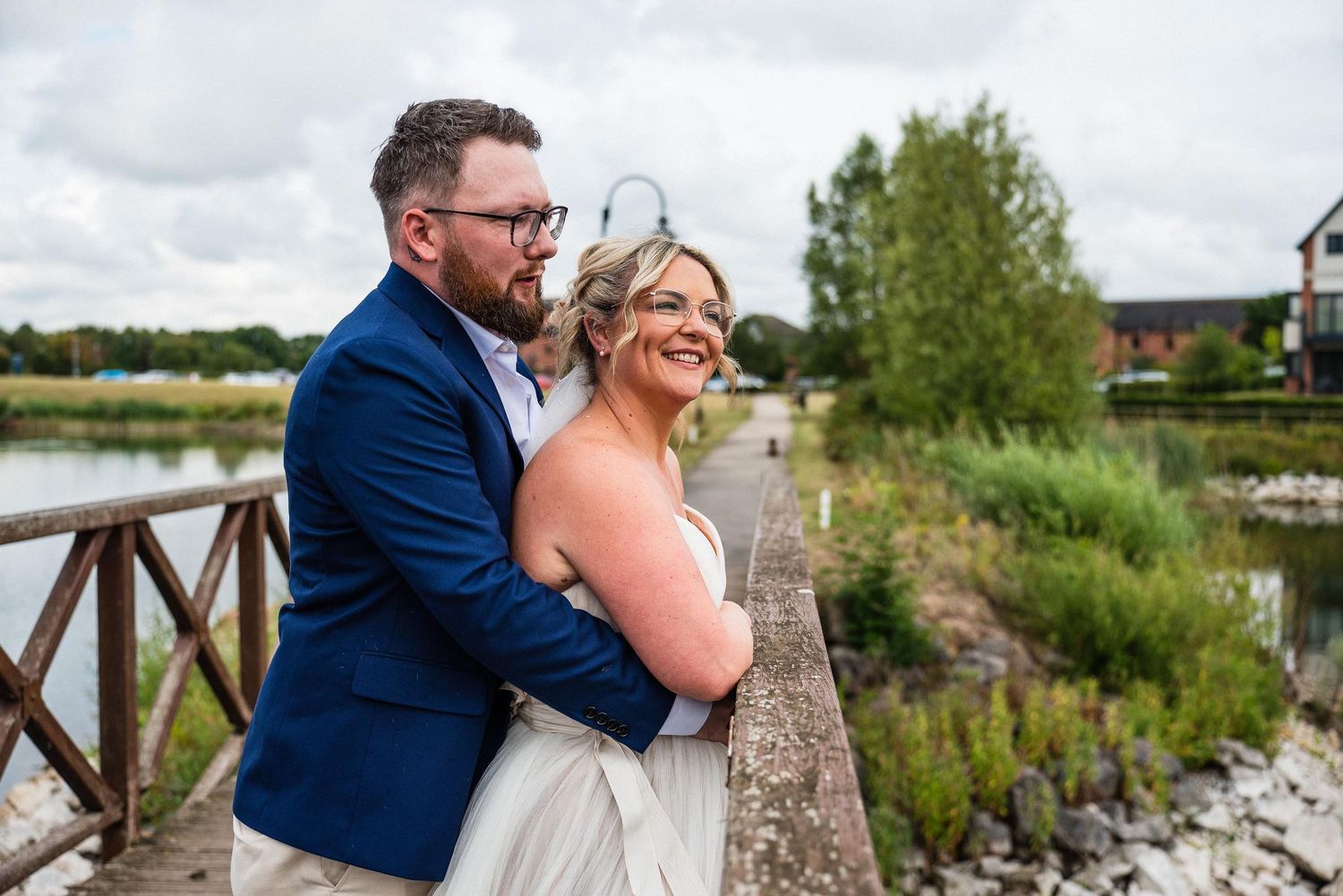 Natural and relaxed budget-friendly wedding photography at The Crows Nest, The Waterfront, Barton Marina