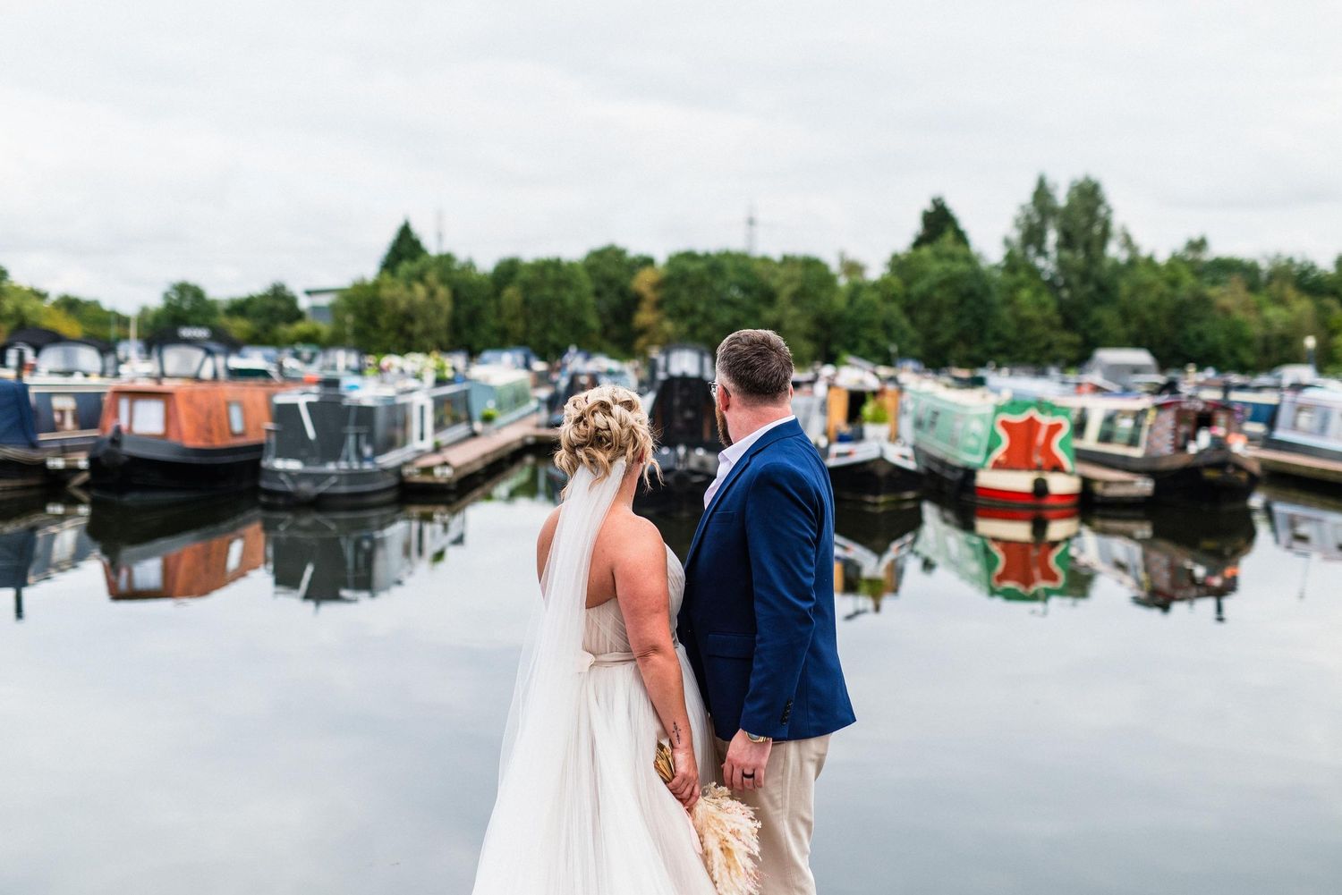 Natural and relaxed budget-friendly wedding photography at The Crows Nest, The Waterfront, Barton Marina