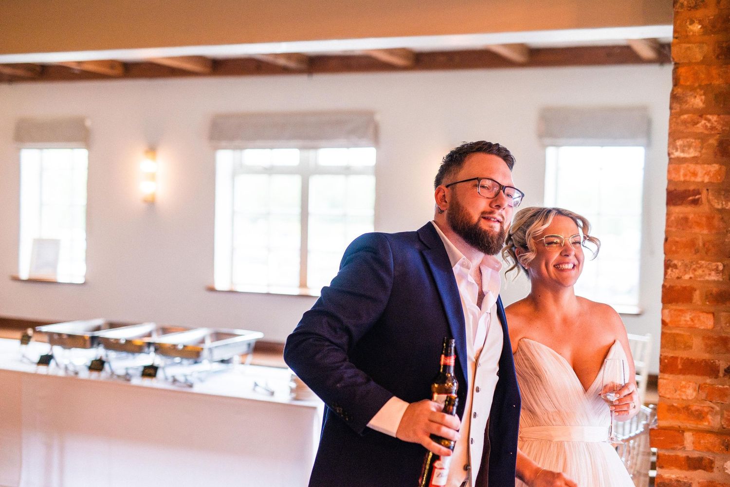 Natural and relaxed budget-friendly wedding photography at The Crows Nest, The Waterfront, Barton Marina