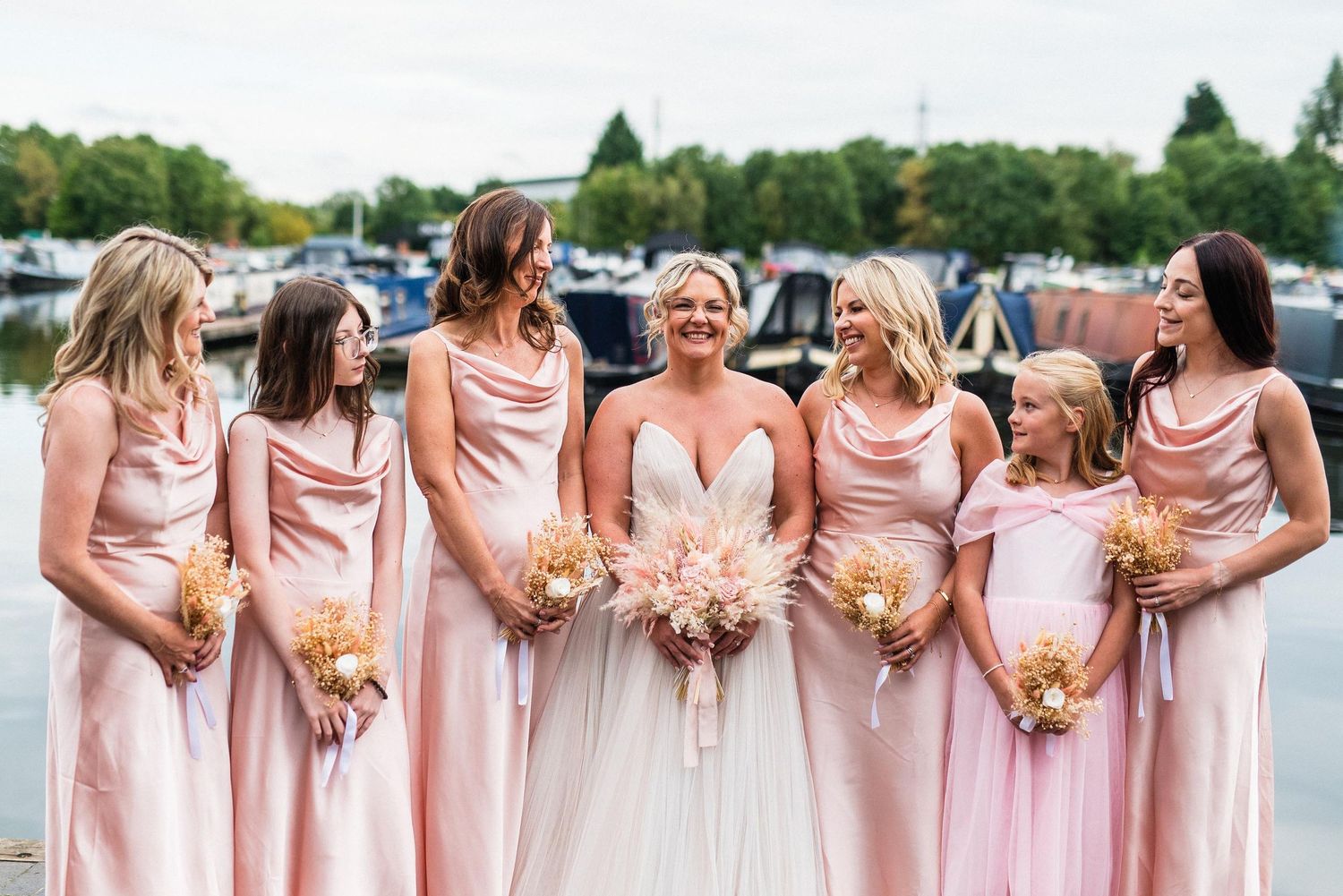 Natural and relaxed budget-friendly wedding photography at The Crows Nest, The Waterfront, Barton Marina