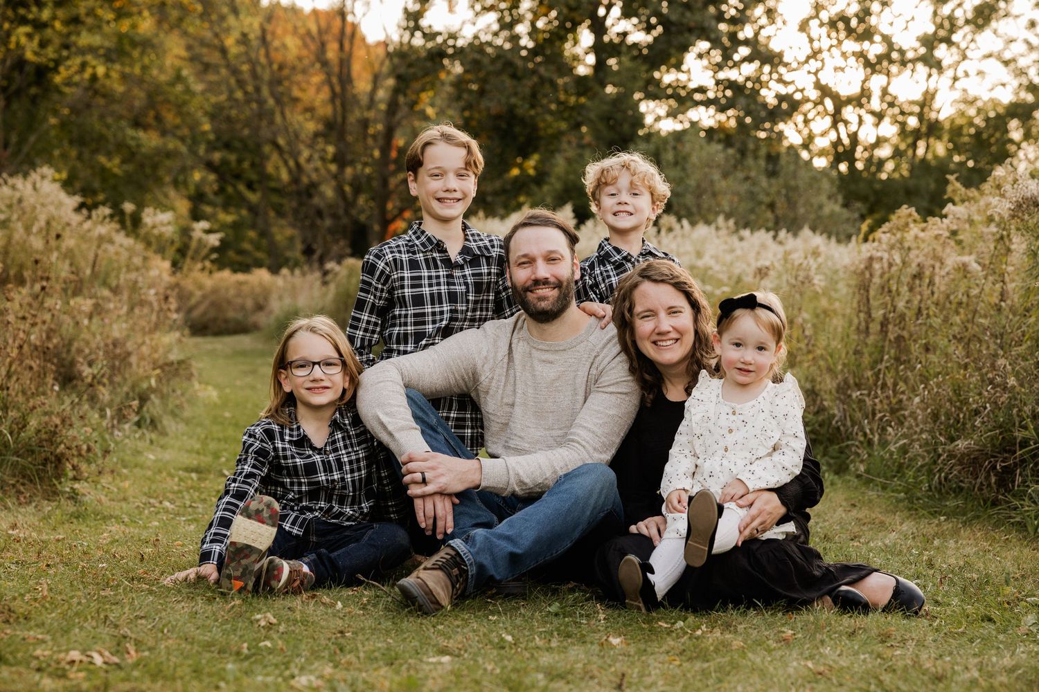 Outdoor Autumn Family Portraits | Family Photographer | Plymouth, Michigan
