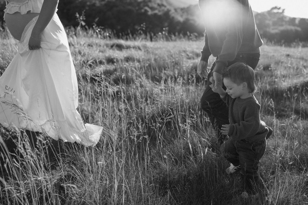 Family walking documentary at Carmel Valley Ranch in Carmel, CA