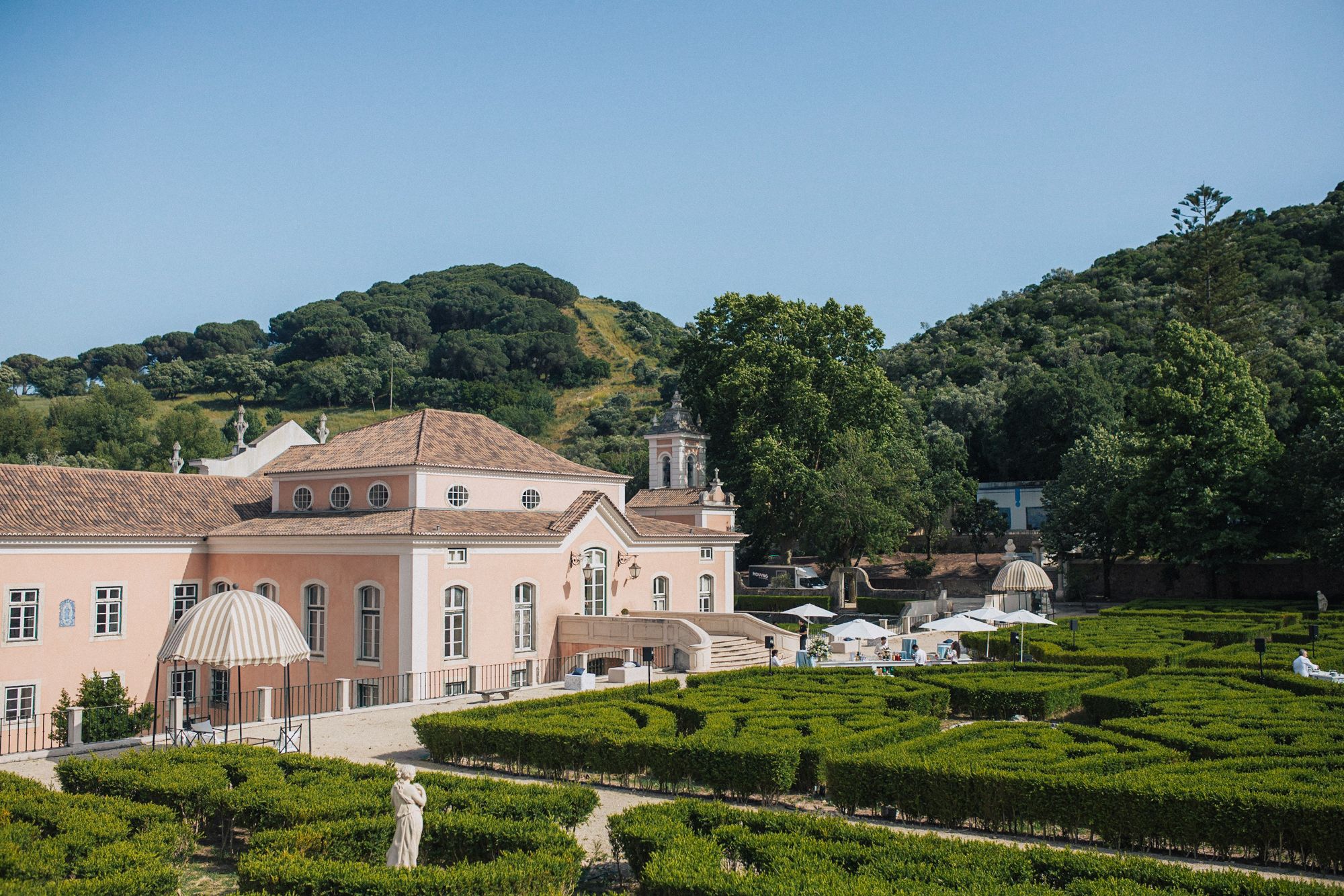 Correio Mor Palace and garden, photographed by an Indian destination wedding photographer in Portugal