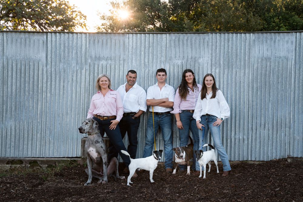 A joyful family photoshoot with four dogs in Sydney, captured by a family photographer in NSW, showcasing love, laughter, and furry friends