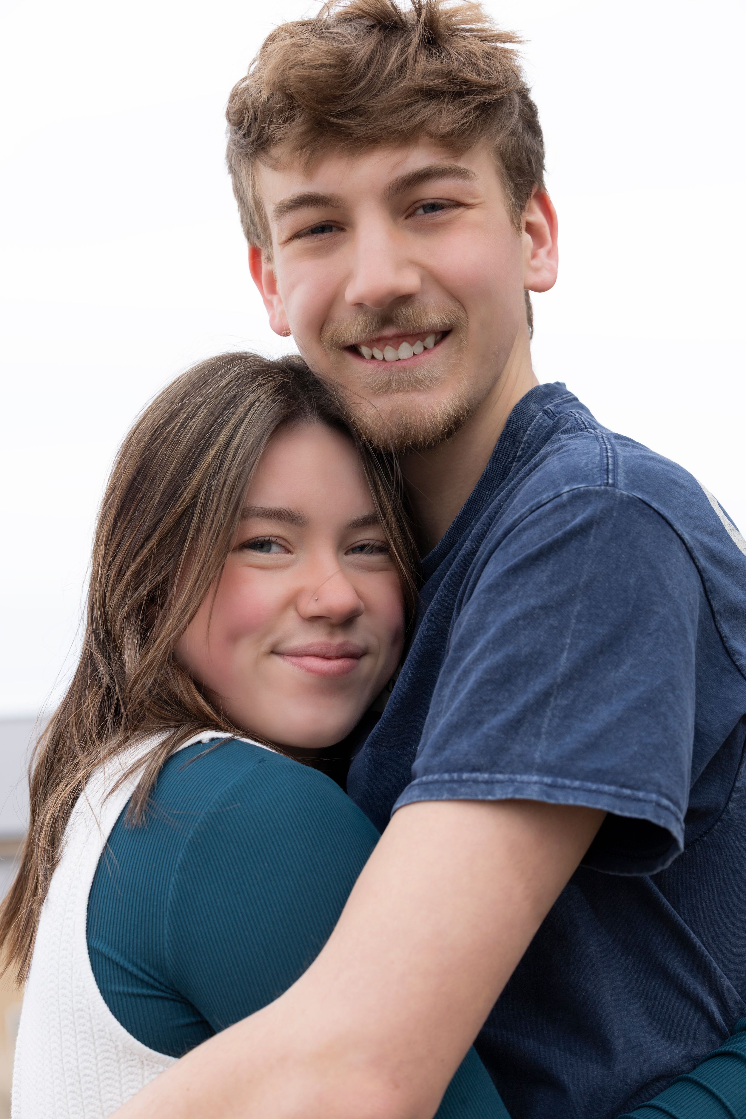 Robert and Stella share a tender moment, radiating love and connection in a beautifully captured couples portrait session.
