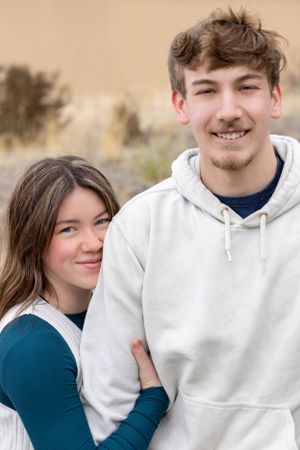 Robert and Stella share a tender moment, radiating love and connection in a beautifully captured couples portrait session.