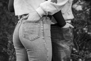 Robert and Stella share a tender moment, radiating love and connection in a beautifully captured couples portrait session.
