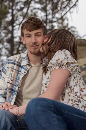 Robert and Stella share a tender moment, radiating love and connection in a beautifully captured couples portrait session.