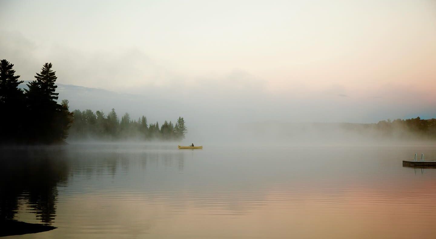 Canoe on a lake