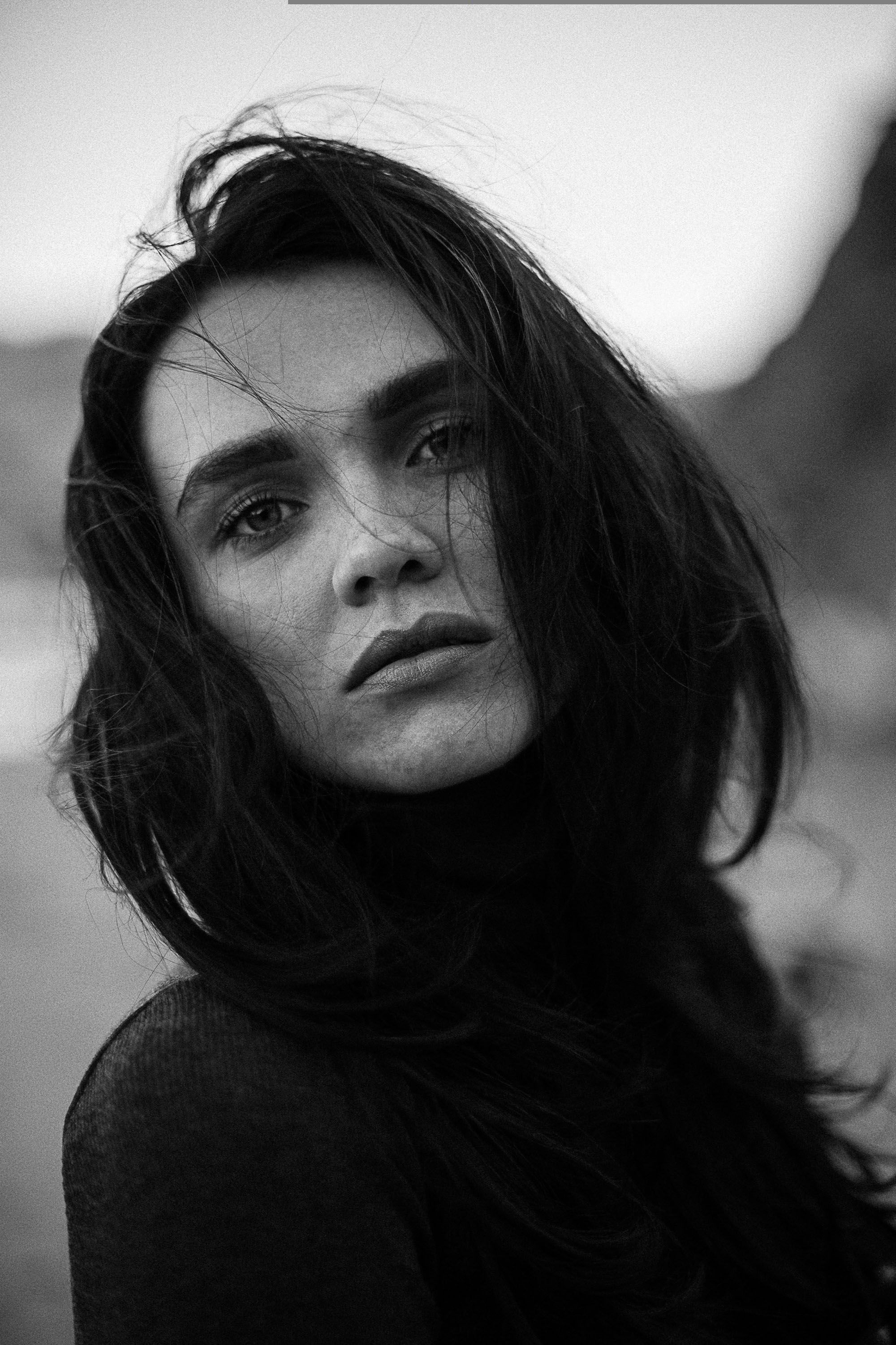 Black and White Model Portrait photography by Kemal Uysal