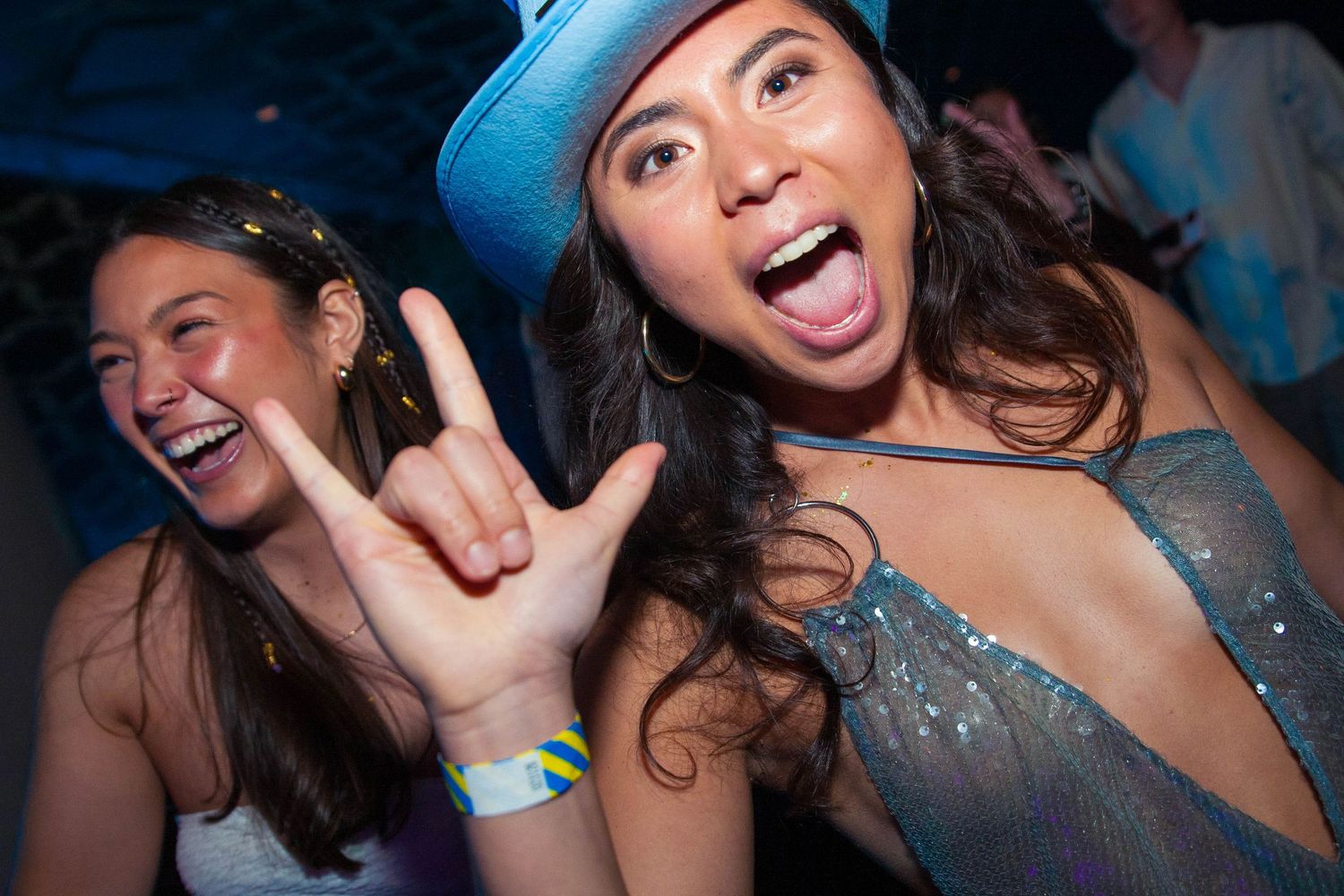 Los Angeles Nightclub Partygoers are at a club downtown.