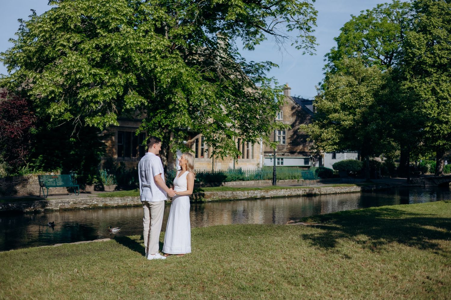 Natural couple portraits after a proposal in the Cotswolds.