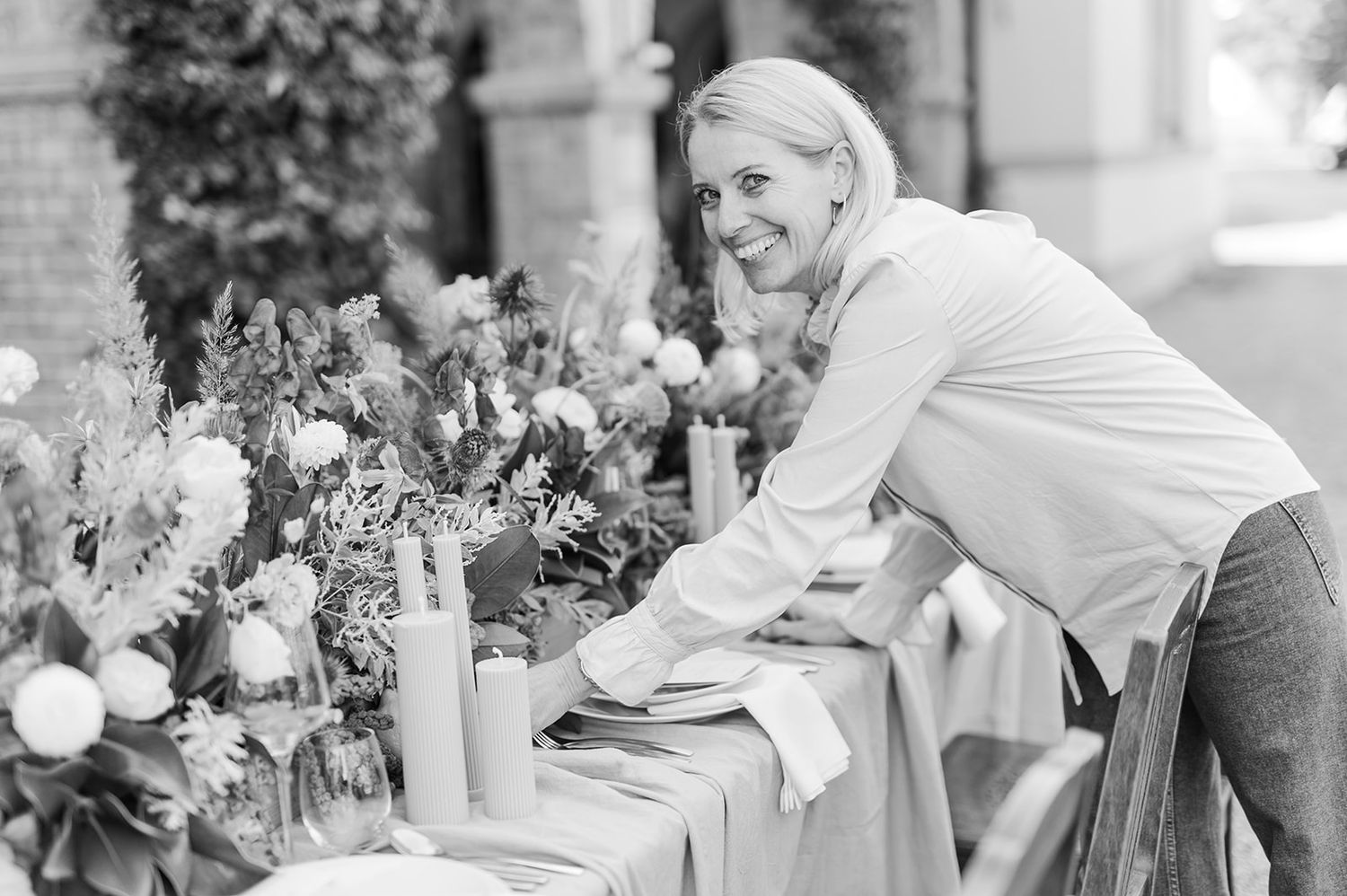 Warm natural-light portrait of wedding celebrant team from Simone Gori from LovelyWords, captured by MaxwellArt Photography.