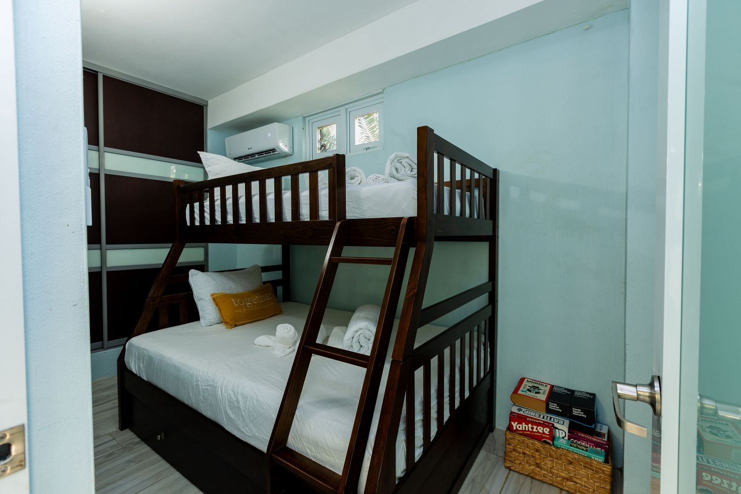 Bunkbed bedroom. Beach house in Vega Baja, Puerto Rico.