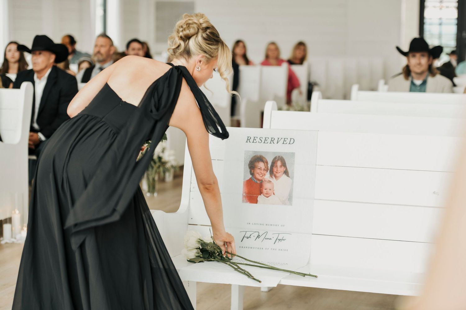 Sweet flower girls walking toward altar