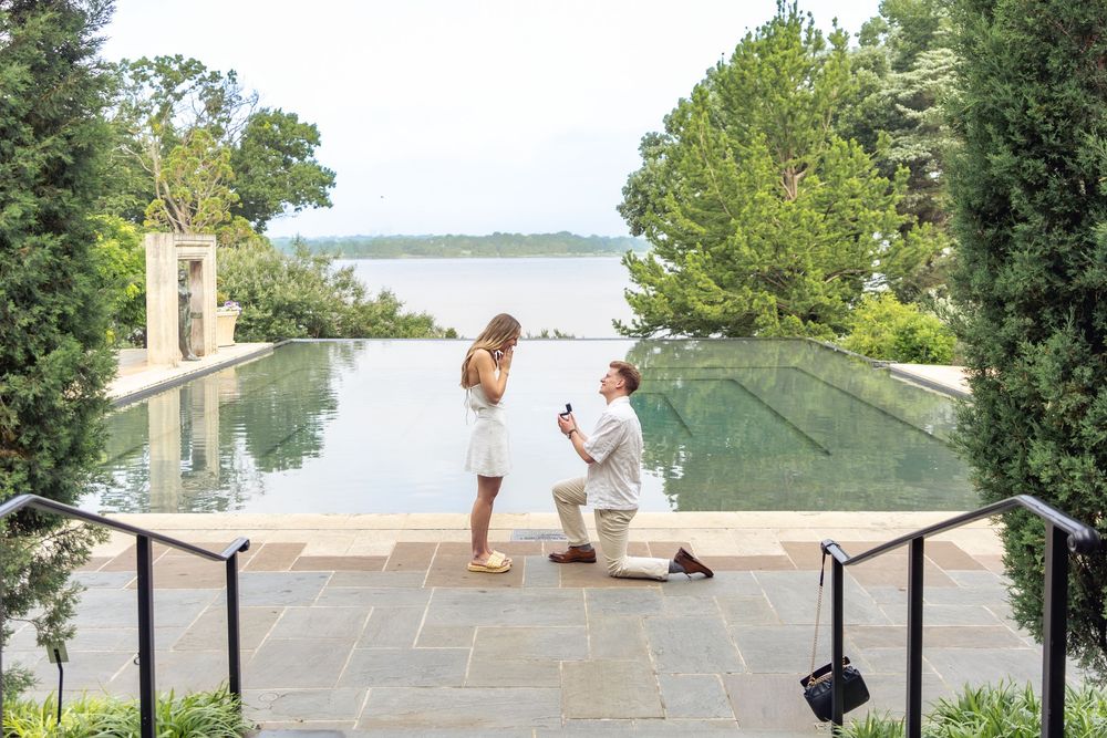 Dallas Fort Worth surprise proposal and engagement photographer, Dallas Arboretum