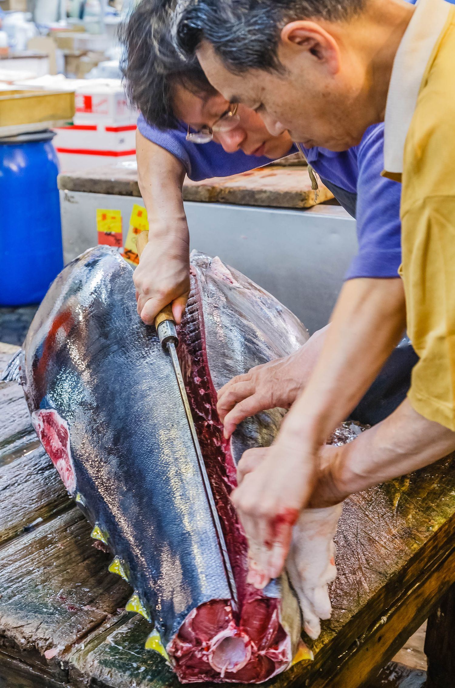 Tsukiji Outer Market, Tokyo, Japan, fish market