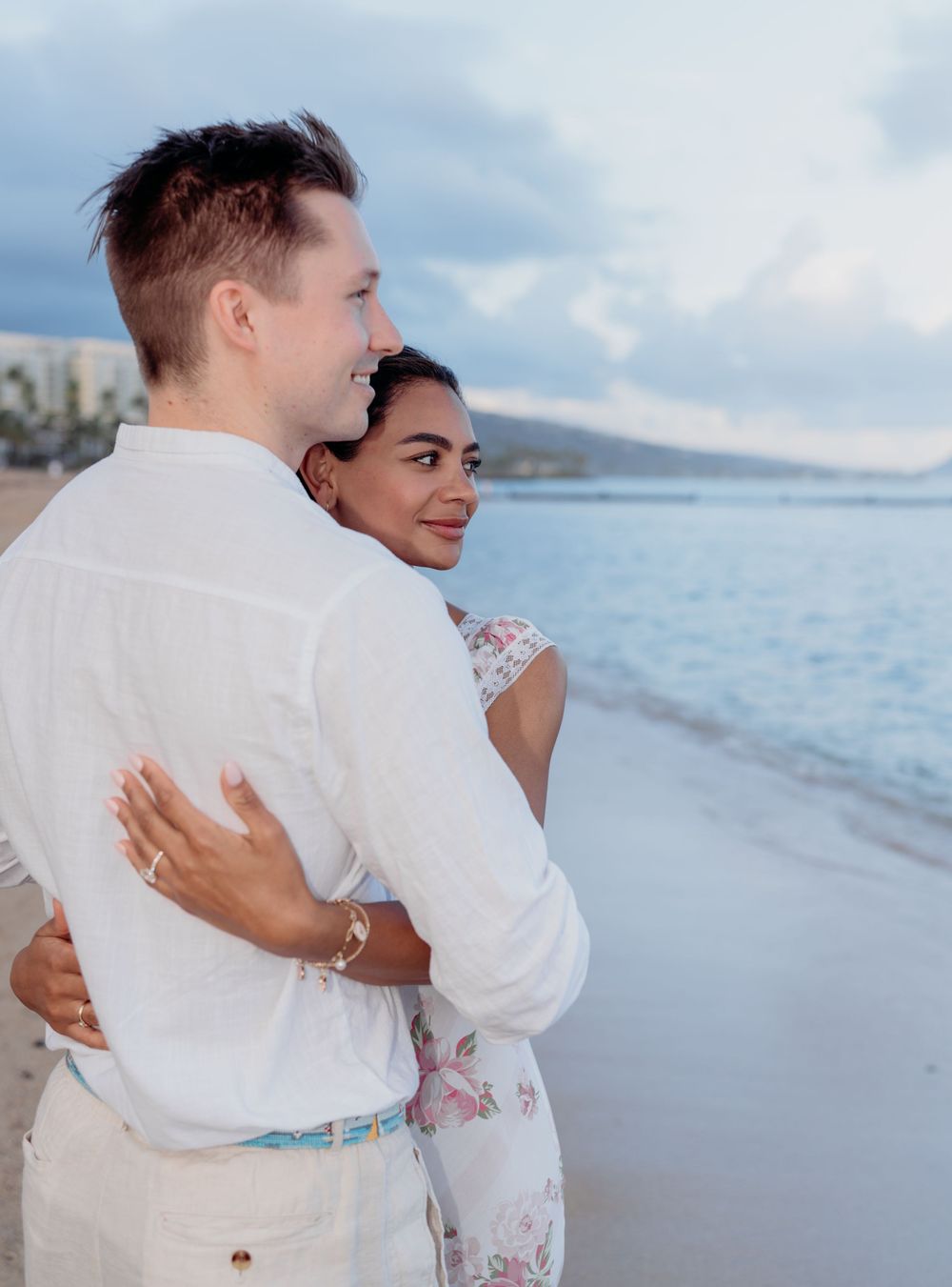 Hawaii Oahu sunrise sunset beach proposal engagement wedding couple family photoshoot photography