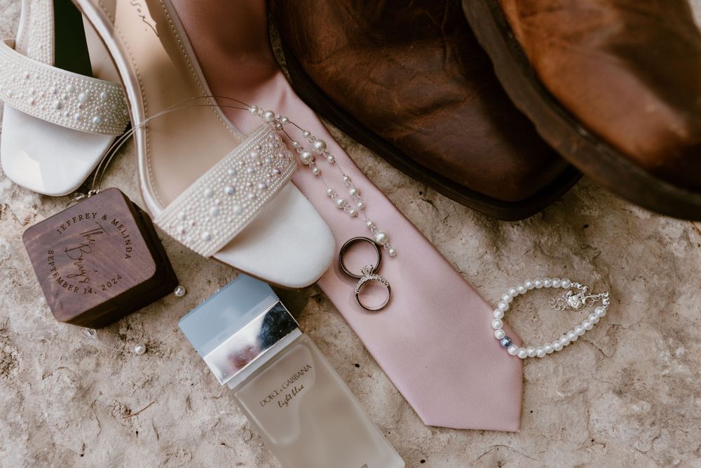 Wedding details - shoes, jewelry, ties - for summer backyard wedding in Ohio photography by Vicci Photo Dayton Ohio Photographer