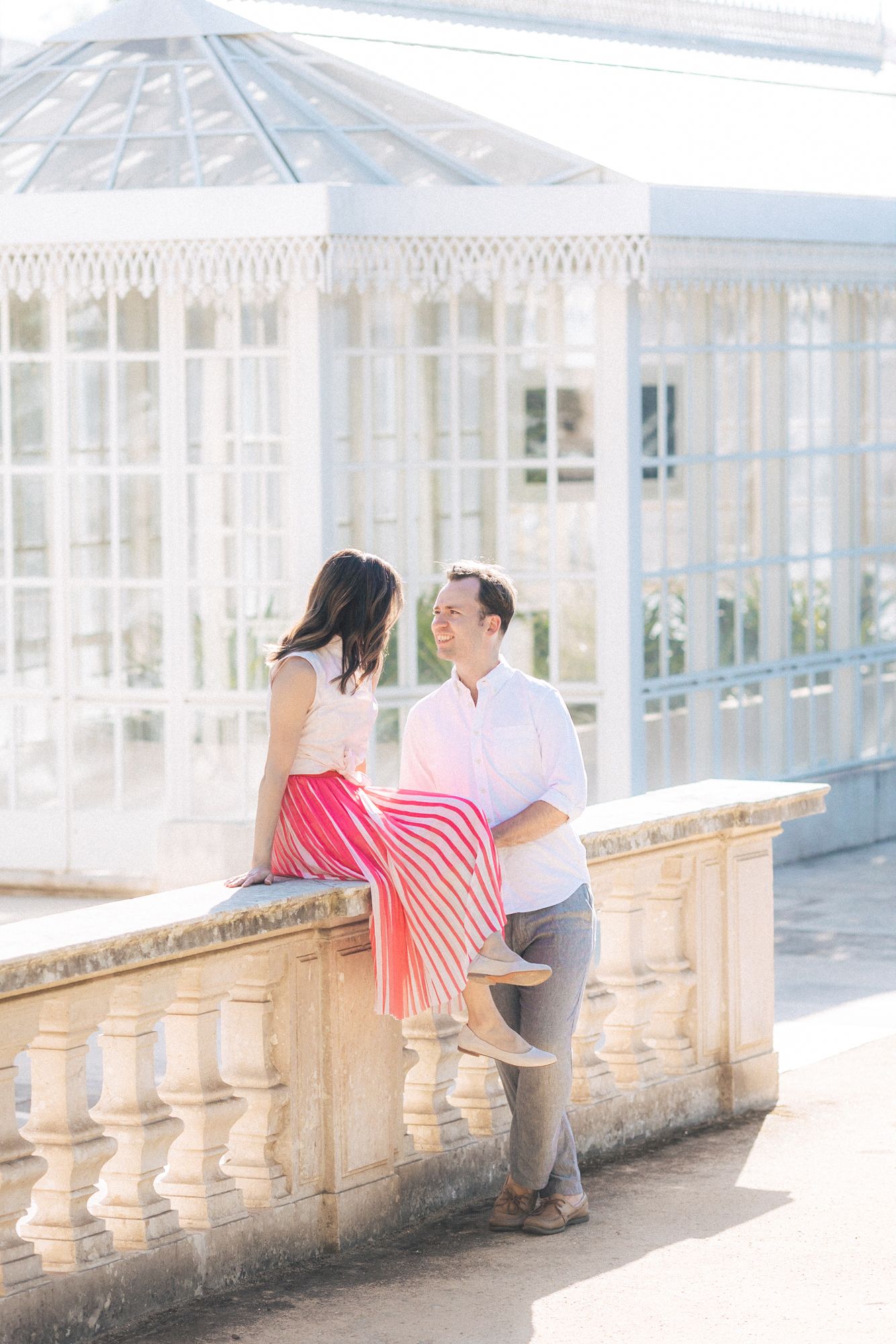 Romantic engagement photoshoot at Queluz palace in Sintra during a Destination Wedding in Portugal