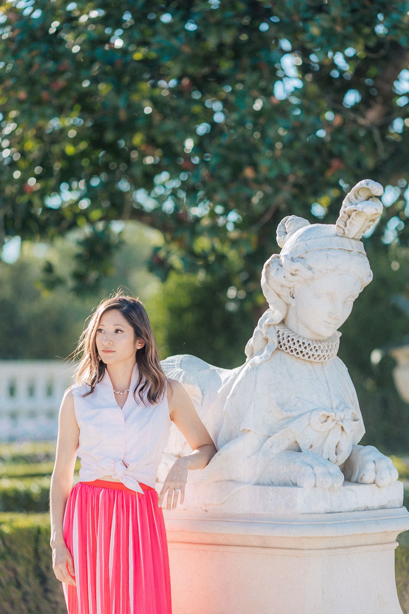 Romantic engagement photoshoot at Queluz palace in Sintra during a Destination Wedding in Portugal